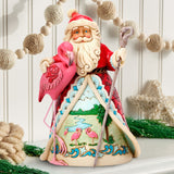 Jim Shore Heartwood Creek - It's a Magical Pinkmas Santa with Pink Flamingo Figurine 6017770