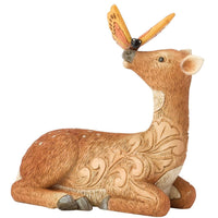 Jim Shore Heartwood Creek - Deer with Butterfly Figurine 6017783