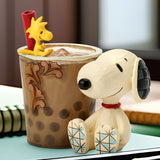 Jim Shore x Peanuts - Boba Bubble Milk Tea Drink Snoopy Woodstock Figurine 6017874