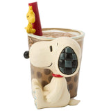 Jim Shore x Peanuts - Boba Bubble Milk Tea Drink Snoopy Woodstock Figurine 6017874
