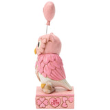 Jim Shore Heartwood Creek - Soaring Sweetheart Pink Owl Figurine 6017965