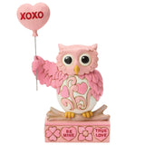 Jim Shore Heartwood Creek - Soaring Sweetheart Pink Owl Figurine 6017965