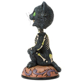 Jim Shore Heartwood Creek - Wicked Whiskers Black Cat Skeleton Bobble Head Figurine 6018084