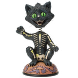 Jim Shore Heartwood Creek - Wicked Whiskers Black Cat Skeleton Bobble Head Figurine 6018084