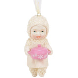 Snowbabies - Something to Share Pink Casserole Pot Porcelain Ornament 6018124