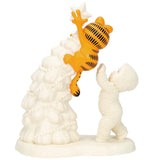 Snowbabies x Garfield - Careful Garfield Christmas Tree Porcelain Figurine 6018148