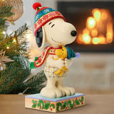 Jim Shore x Peanuts - A Warm Embrace Snoopy Woodstock Figurine 6018691