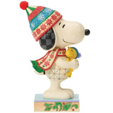 Jim Shore x Peanuts - A Warm Embrace Snoopy Woodstock Figurine 6018691