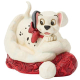 Jim Shore x Disney Traditions - 101 Dalmatians Santa Hat Christmas Dog Figurine 6018719