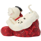 Jim Shore x Disney Traditions - 101 Dalmatians Santa Hat Christmas Dog Figurine 6018719