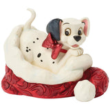 Jim Shore x Disney Traditions - 101 Dalmatians Santa Hat Christmas Dog Figurine 6018719