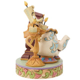 Jim Shore x Disney Traditions - Lumiere Mrs Potts Chip Cogsworth Figurine 6018724