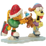 Jim Shore x Garfield - Skating Through the Holidays Pooky Odie Figurine 6018797