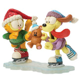 Jim Shore x Garfield - Skating Through the Holidays Pooky Odie Figurine 6018797