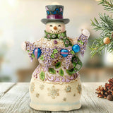 Jim Shore Heartwood Creek - Regal Winter Purple Snowman Figurine 6019283