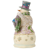 Jim Shore Heartwood Creek - Regal Winter Purple Snowman Figurine 6019283