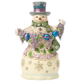 Jim Shore Heartwood Creek - Regal Winter Purple Snowman Figurine 6019283