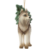 Jim Shore Heartwood Creek - White Woodland Husky Dog Ornament 6019318