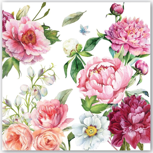 Michel Design Works - Blush Peony Luncheon 20-Count Napkin Set