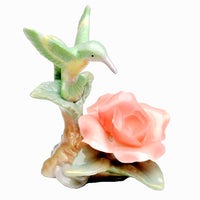 Fine Porcelain Figurine - Hummingbird with Pink Rose 96441