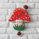 Allen Designs - Fun Guy Mushroom Snail Swing Pendulum Wall Clock 6012446