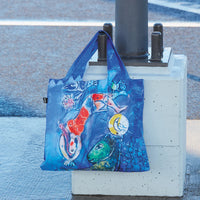LOQI Museum Art Recycled Tote Bag - The Blue Circus by Marc Chagall