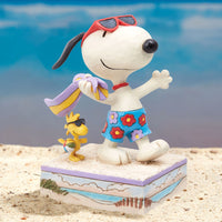 Jim Shore x Peanuts - Snoopy & Woodstock at Beach Figurine 6014338