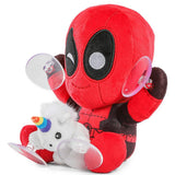 Marvel Comics Deadpool with Unicorn - Car Window Clinger Suction Cups Stuffed Plush 19167