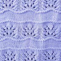 Hand Knitted Baby Blanket - Purple Floral Pattern