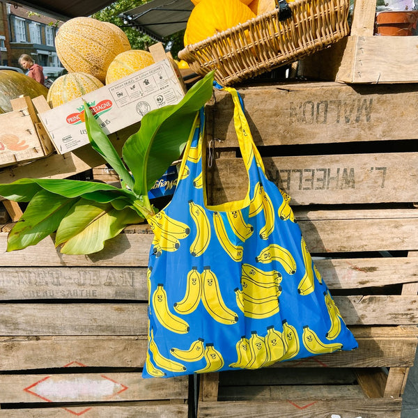 LOQI Art Recycled Tote Bag - Bad Bananas by Tess Smith-Roberts