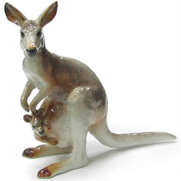 Little Critterz x Northern Rose - Gray Kangaroo Porcelain Figurine R194