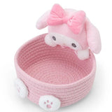 Sanrio - My Melody Pink Woven Rope Plush Storage SR886629