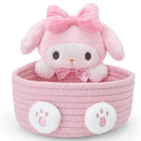 Sanrio - My Melody Pink Woven Rope Plush Storage SR886629