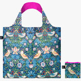 LOQI Museum Art Recycled Tote Bag - The Strawberry Thief Neon Pink by William Morris