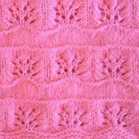 Hand Knitted Baby Blanket - Fuchsia Hot Pink Floral Pattern