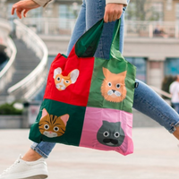 LOQI Tote Bag - Cats by Stephen Cheetham