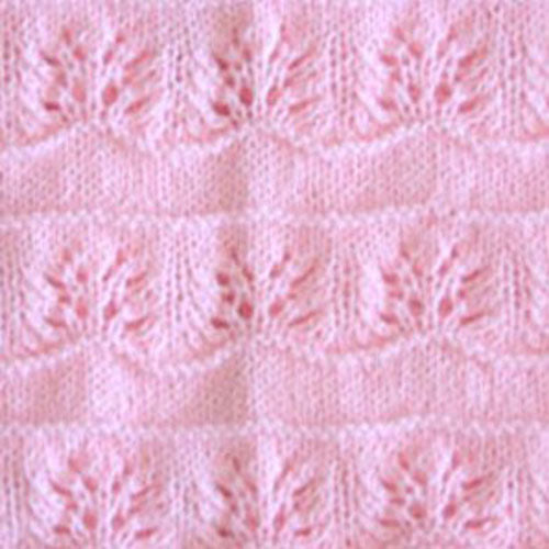 Hand Knitted Baby Blanket - Pastel Pink Floral Pattern