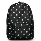 Loungefly - Black & White Skull Nylon Backpack LFBK0092
