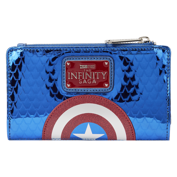 Loungefly Marvel - Captain America Metallic Glitter Flap Wallet MVWA0197