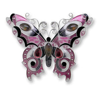Zarlite by Zarah Co - Black Purple Butterfly Brooch Pin