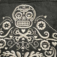 Loungefly - Denim Cotton Canvas Floral Sugar Skull Duffle Handbag