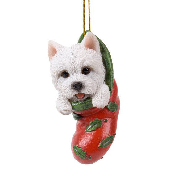 Stocking Pups - Westie Ornament