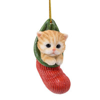"Sale" Stocking Kittens - Tabby Cat Ornament 12018