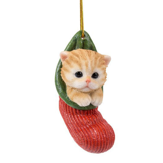 Stocking Kittens - Tabby Cat Ornament 12018