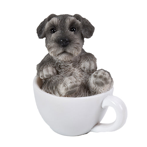 Teacup Pups - Schnauzer Dog in Mug Figurine 12022