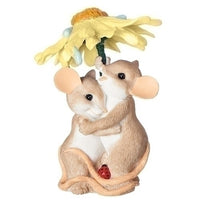 Charming Tails - Rainy Day Bring Close Flower Mice Figurine 12297