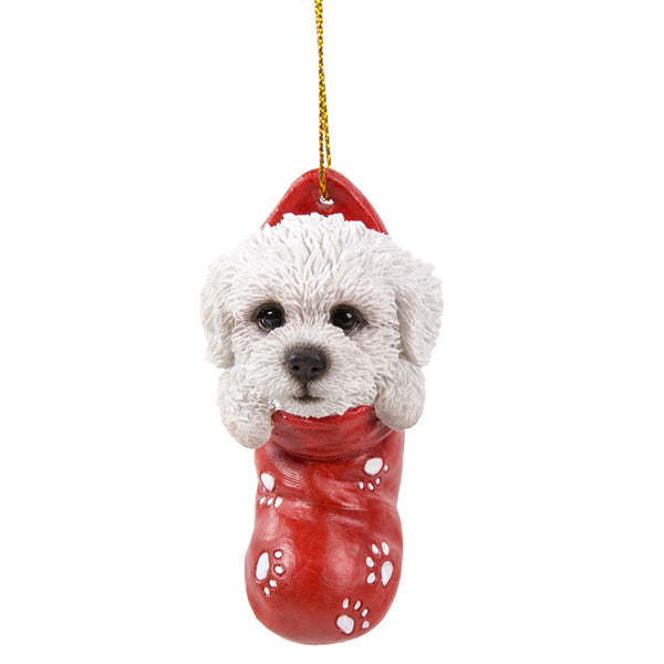 Stocking Pups - Bichon Frise Dog Ornament 12463