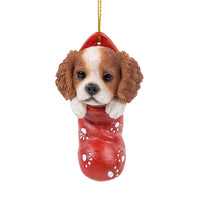 Stocking Pups - King Charles Spaniel Dog Ornament 12466