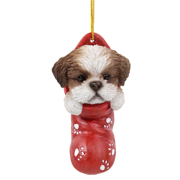 Stocking Pups - Shih Tzu Dog Ornament 12467