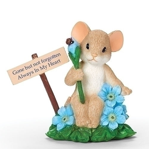 Charming Tails - Forget Me Not Flower Mouse Figurine 12500